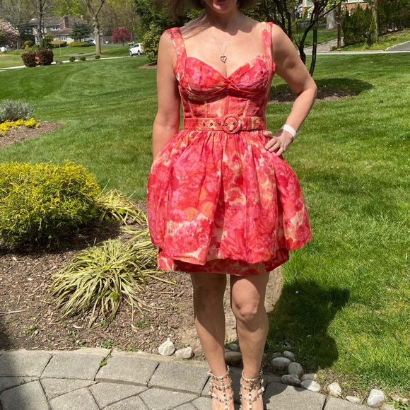 Zimmermann belted high tide mini dress - Picture 4 of 7